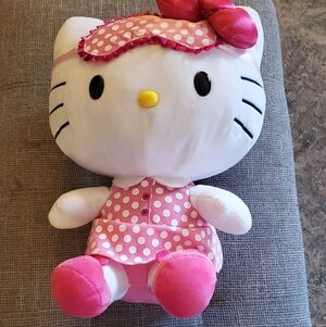 Hello Kitty White and Pink Polka Dot Plush